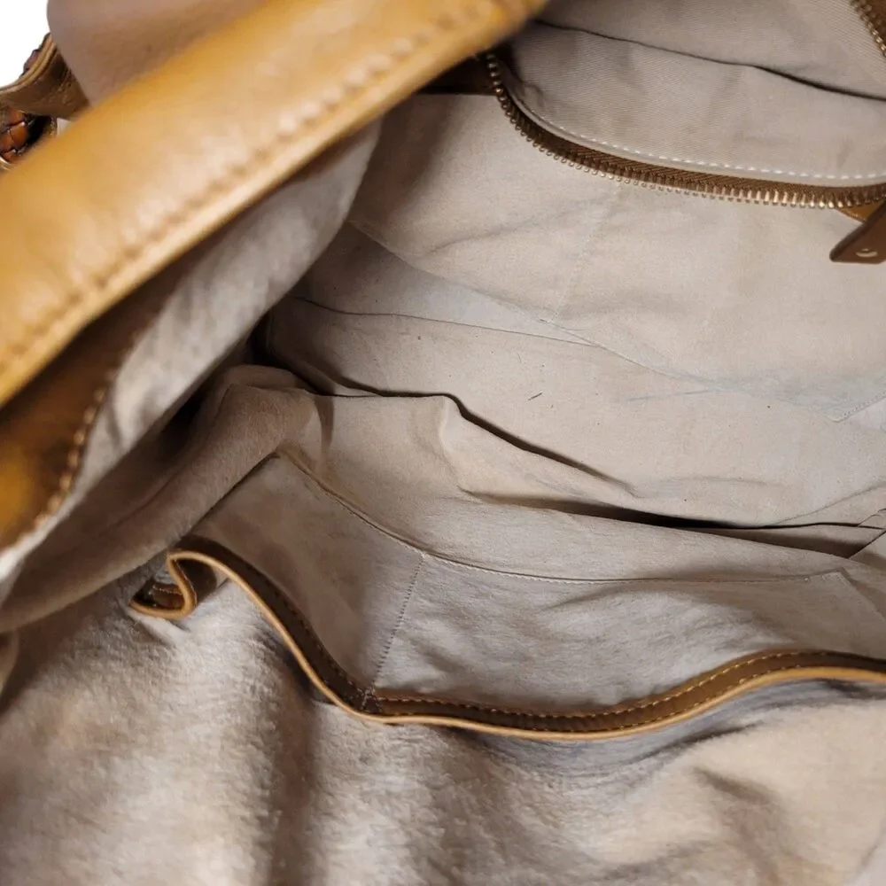 Michael Kors Caramel Leather Skorpios Hobo Style Bag